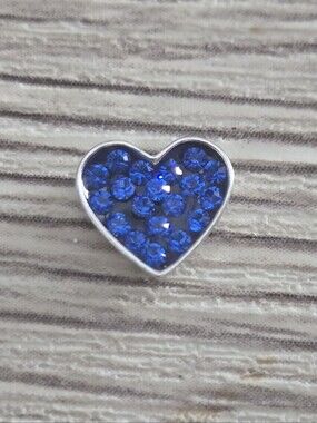 🦉HTF Blue Sparkle Heart Charm
